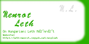 menrot leth business card